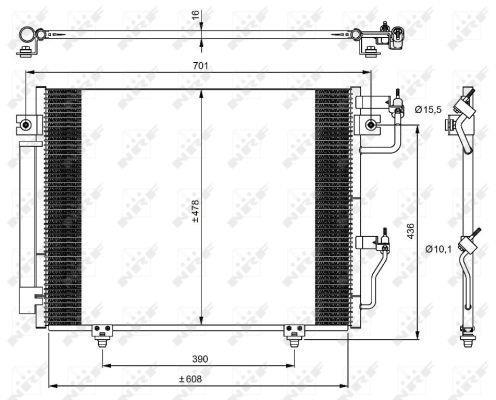 Condensador, aire acondicionado NRF B.V. ref. 350049