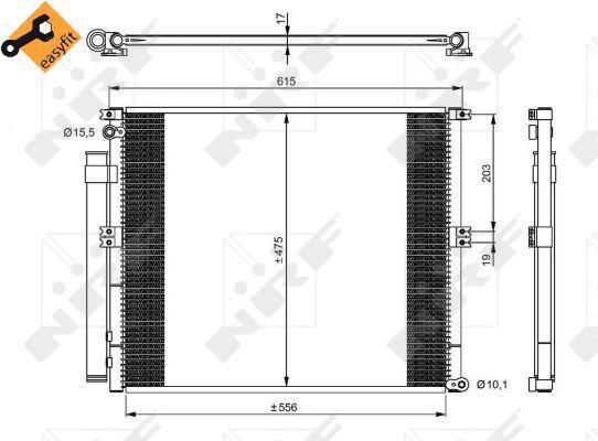 Condensador de climatização NRF B.V. ref. 350050