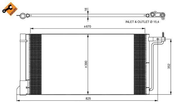 Condensador, aire acondicionado NRF B.V. ref. 350051