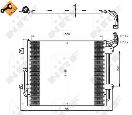 Condensador, aire acondicionado NRF B.V. ref. 350054