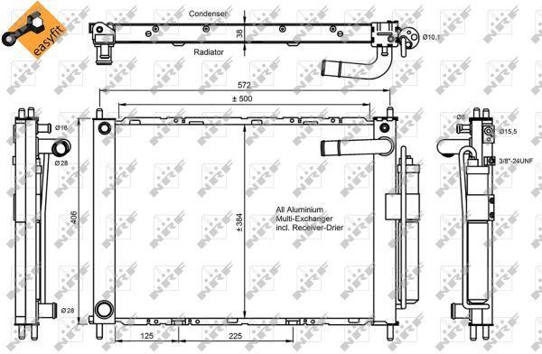 Condensador, aire acondicionado NRF B.V. ref. 350055
