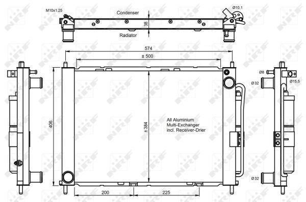 Condensador, aire acondicionado NRF B.V. ref. 350056