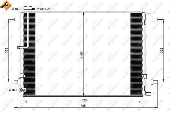 Condensador de climatização NRF B.V. ref. 350059