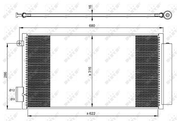 Condensador de climatização NRF B.V. ref. 350061