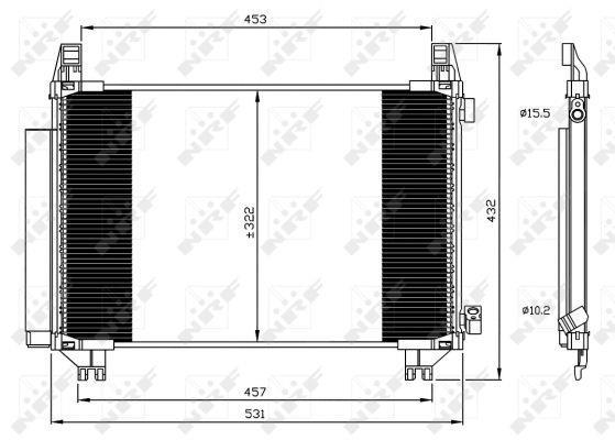 Condensador, aire acondicionado NRF B.V. ref. 350062