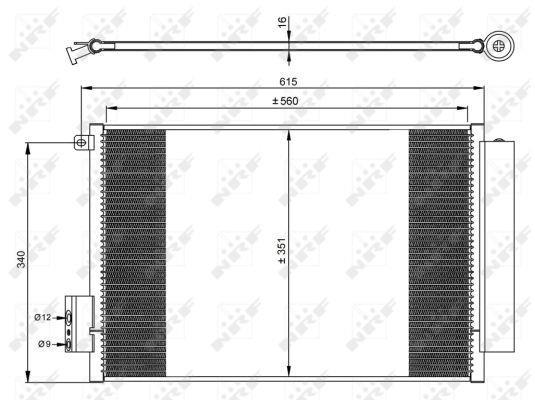 Condensador, aire acondicionado NRF B.V. ref. 350065