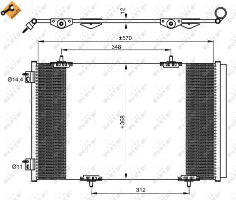 Condensador, aire acondicionado NRF B.V. ref. 350066