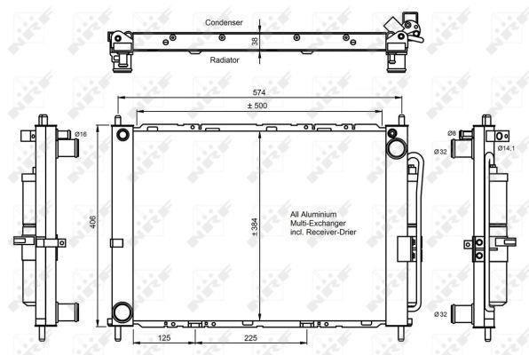 Condensador, aire acondicionado NRF B.V. ref. 350068