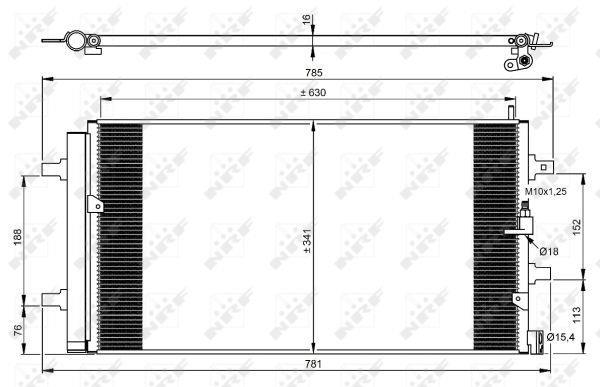 Condensador, aire acondicionado NRF B.V. ref. 350069