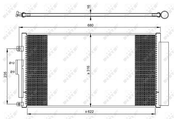 Condensador, aire acondicionado NRF B.V. ref. 350071