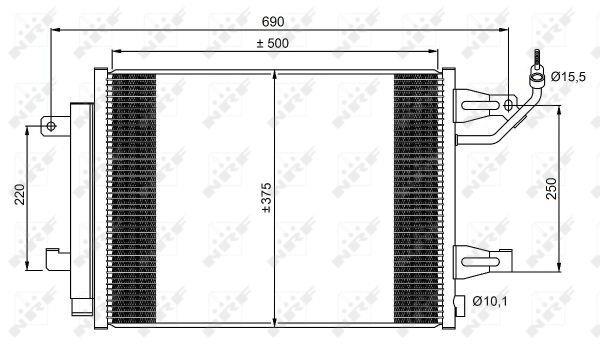 Condensador, aire acondicionado NRF B.V. ref. 350073