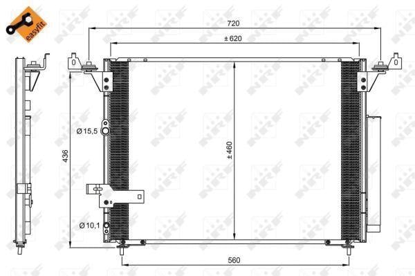 Condensador de climatização NRF B.V. ref. 350076