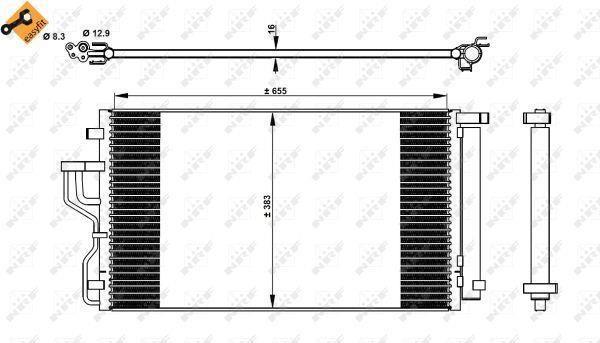 Condensador de climatização NRF B.V. ref. 350078