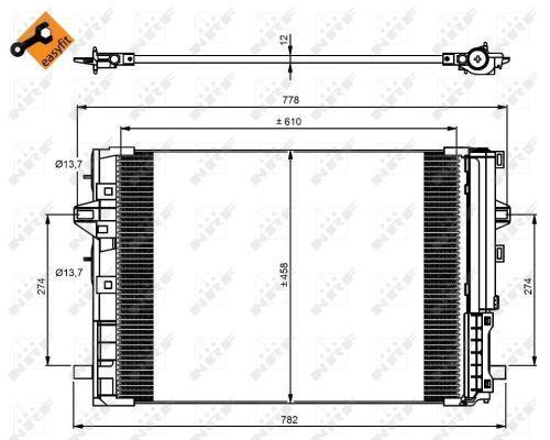 Condensador de climatização NRF B.V. ref. 350081