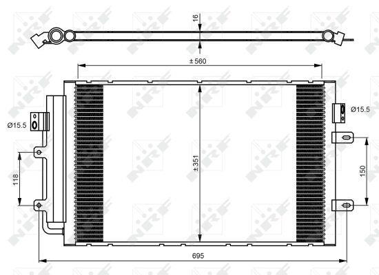 Condensador, aire acondicionado NRF B.V. ref. 350083