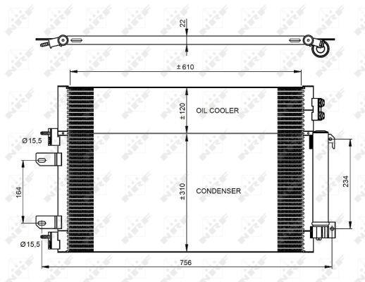 Condensador, aire acondicionado NRF B.V. ref. 350086