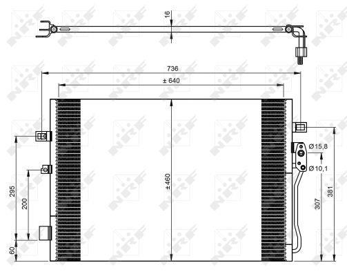 Condensador de climatização NRF B.V. ref. 350087