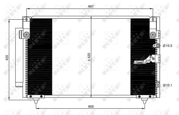 Condensador, aire acondicionado NRF B.V. ref. 350093