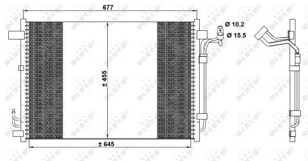 Condensador, aire acondicionado NRF B.V. ref. 350094