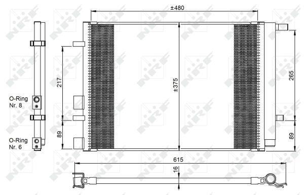 Condensador de climatização NRF B.V. ref. 350095