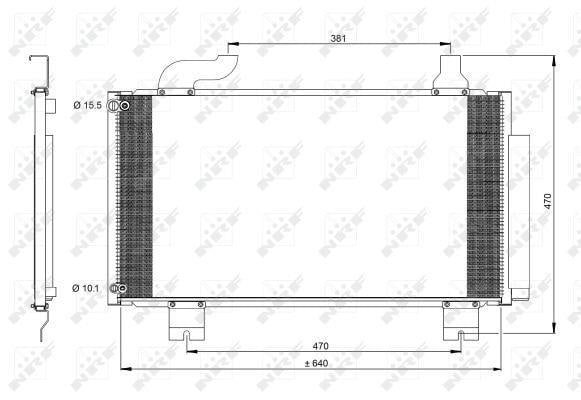 Condensador, aire acondicionado NRF B.V. ref. 350097