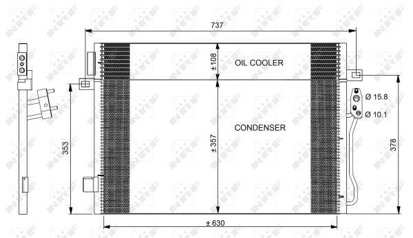Condensador de climatização NRF B.V. ref. 350098