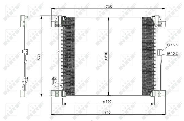 Condensador de climatização NRF B.V. ref. 350099