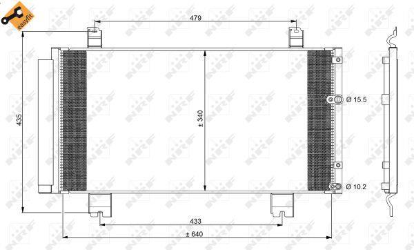 Condensador, aire acondicionado NRF B.V. ref. 350100