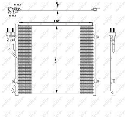 Condensador de climatização NRF B.V. ref. 350129