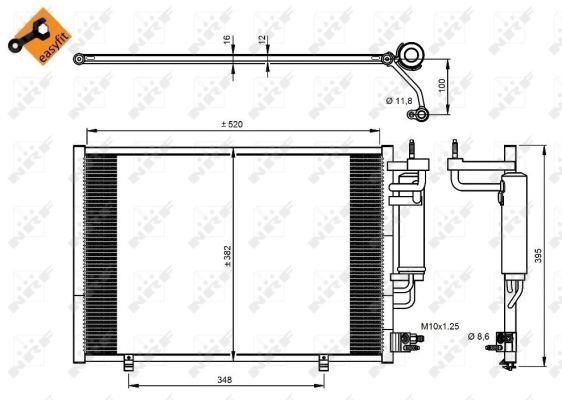 Condensador, aire acondicionado NRF B.V. ref. 350205