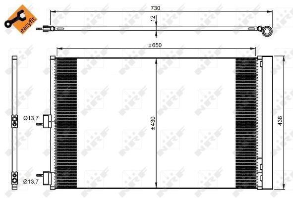Condensador, aire acondicionado NRF B.V. ref. 350206