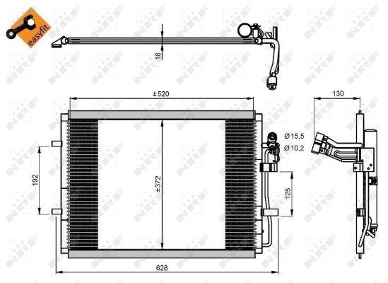 Condensador de climatização NRF B.V. ref. 350207