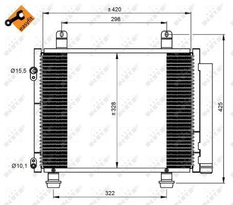 Condensador, aire acondicionado NRF B.V. ref. 350208