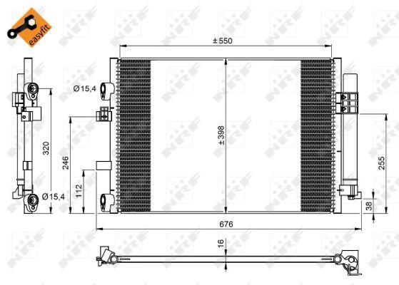 Condensador, aire acondicionado NRF B.V. ref. 350209