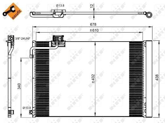 Condensador, aire acondicionado NRF B.V. ref. 350214
