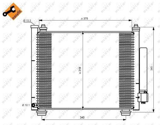 Condensador, aire acondicionado NRF B.V. ref. 350216
