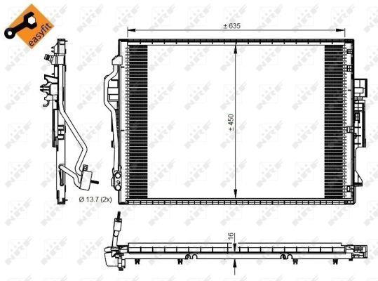 Condensador, aire acondicionado NRF B.V. ref. 350218