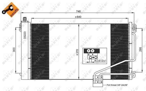 Condensador, aire acondicionado NRF B.V. ref. 350219