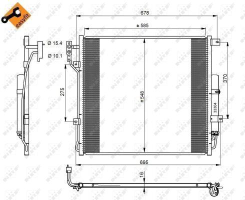 Condenseur, climatisation (Radiateur de climatisation) NRF B.V. ref. 350220