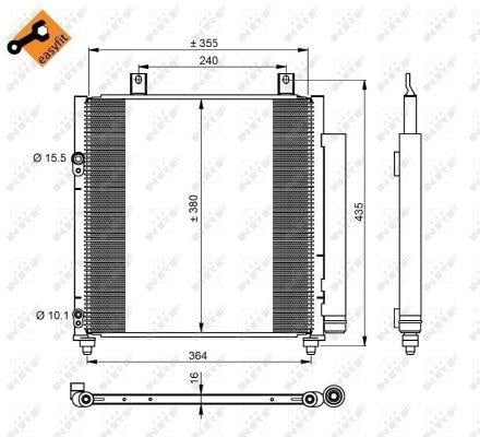 Condensador, aire acondicionado NRF B.V. ref. 350221