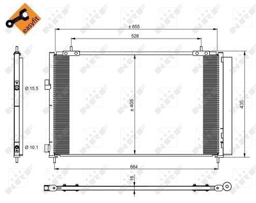 Condensador, aire acondicionado NRF B.V. ref. 350222