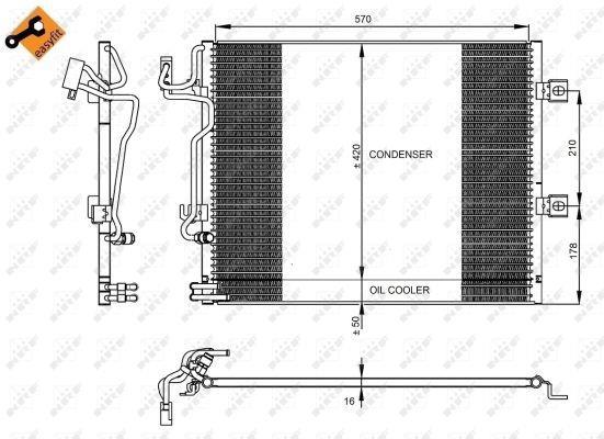 Condensador, aire acondicionado NRF B.V. ref. 350223