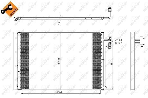 Condensador de climatização NRF B.V. ref. 350224