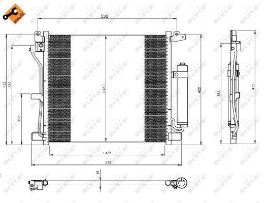 Condensador, aire acondicionado NRF B.V. ref. 350226