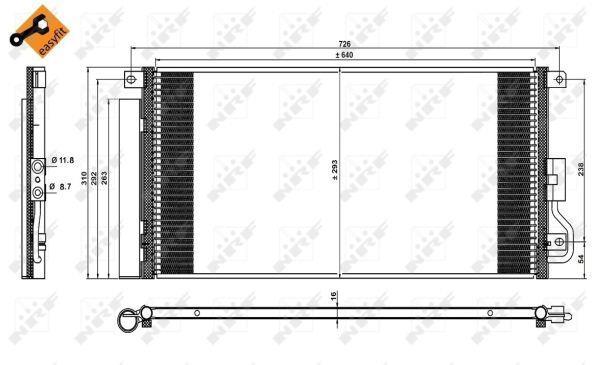 Condensador, aire acondicionado NRF B.V. ref. 350227