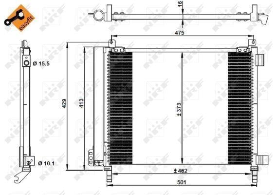 Condensador, aire acondicionado NRF B.V. ref. 350228