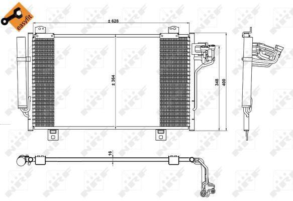 Condensador de climatização NRF B.V. ref. 350229