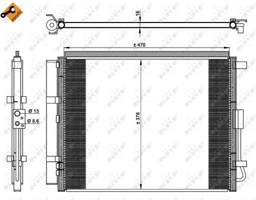 Condensador, aire acondicionado NRF B.V. ref. 350230
