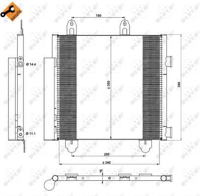 Condensador de climatização NRF B.V. ref. 350231