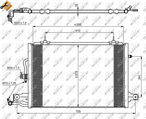 Condensador, aire acondicionado NRF B.V. ref. 35031